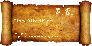Pits Bibiána névjegykártya